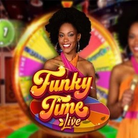Funky Time online game logo by Evolution on ozooncasino.eu