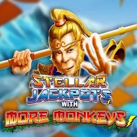 Stellar Jackpots with More Monkeys logo – Jackpots by Lightning Box Game at Ozoon Casino